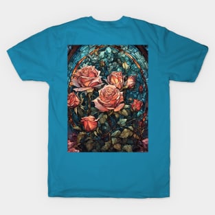 Stained Glass Roses T-Shirt